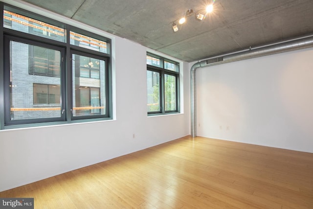 empty room featuring wood-type flooring