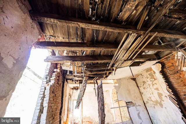 details featuring beam ceiling