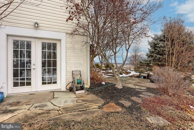 exterior space with a patio and french doors