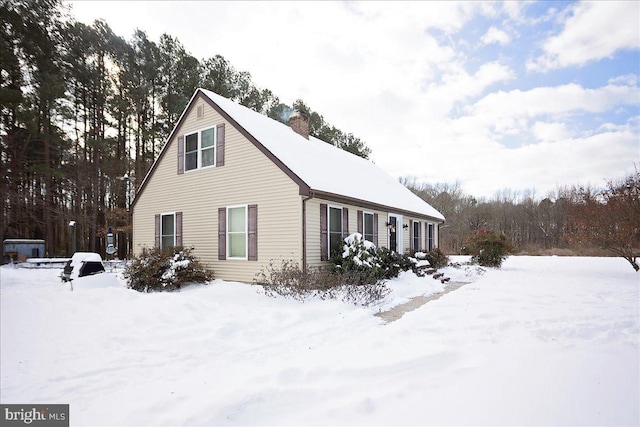 view of snowy exterior