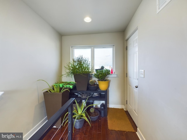 entryway featuring dark hardwood / wood-style floors