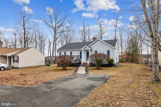 view of front of property with central AC