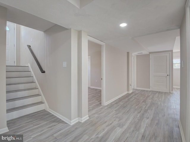 interior space featuring light hardwood / wood-style floors