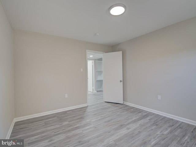 empty room featuring light hardwood / wood-style floors