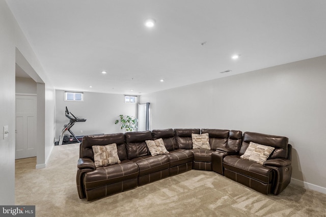 view of carpeted living room