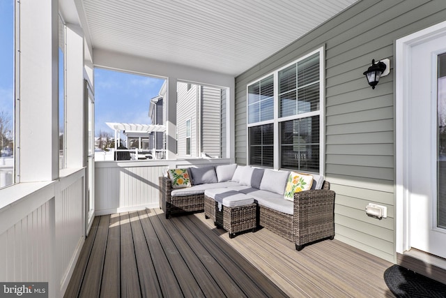 view of sunroom