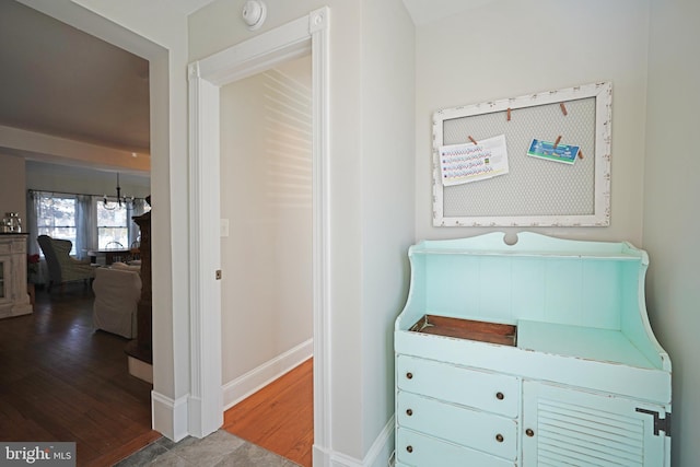 bathroom featuring hardwood / wood-style flooring