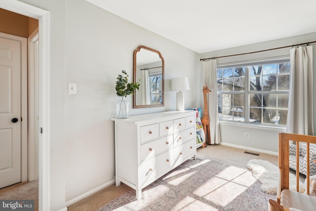 view of carpeted bedroom