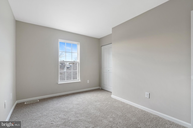 view of carpeted empty room