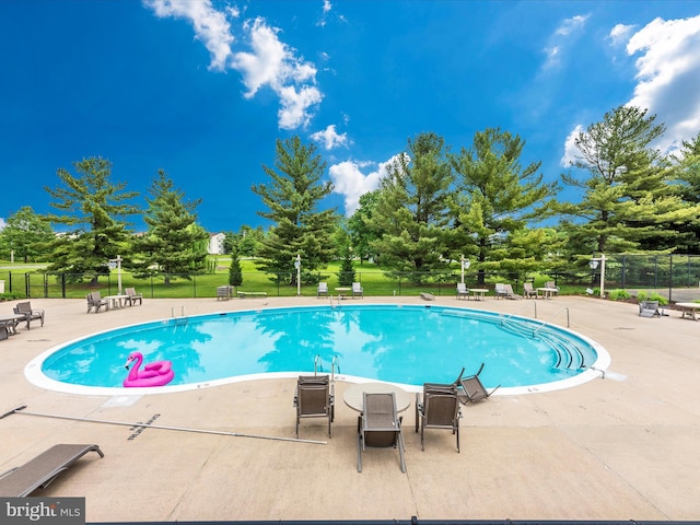 view of pool with a patio