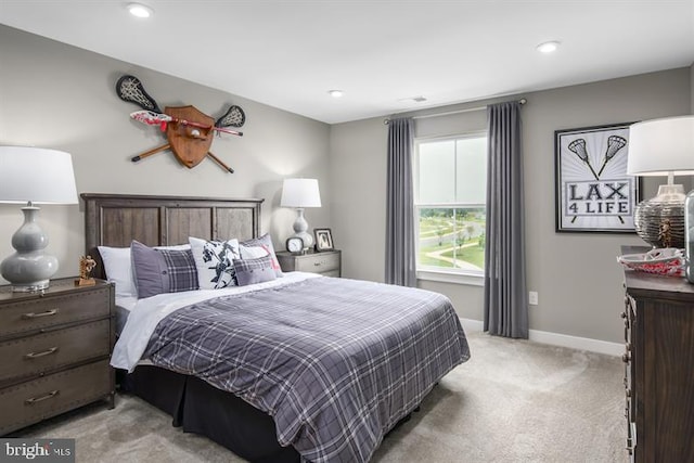 view of carpeted bedroom