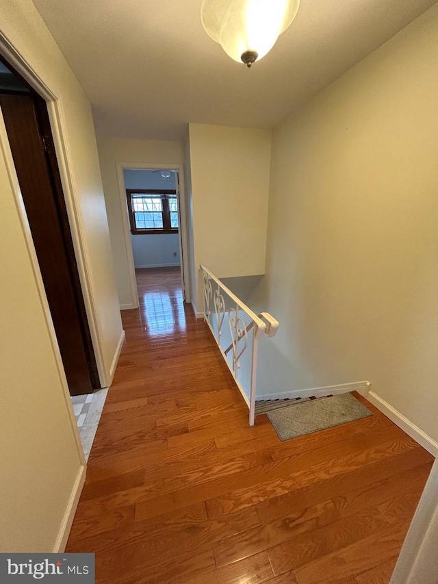 hall featuring light hardwood / wood-style flooring