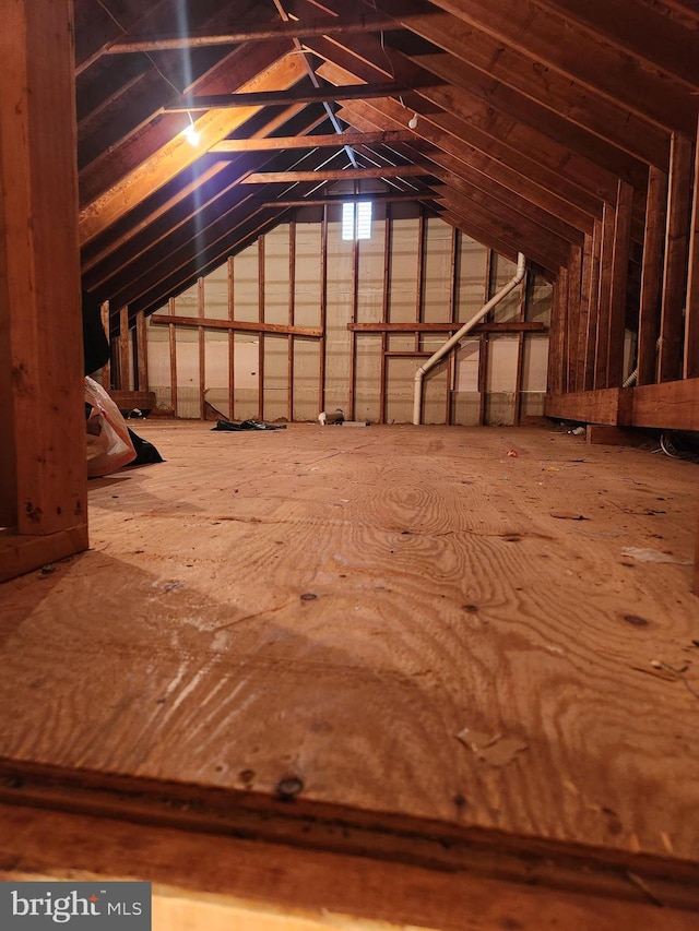 view of attic