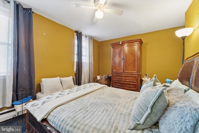 bedroom with ceiling fan