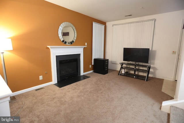 view of carpeted living room