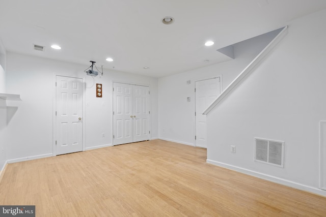 interior space featuring light hardwood / wood-style floors