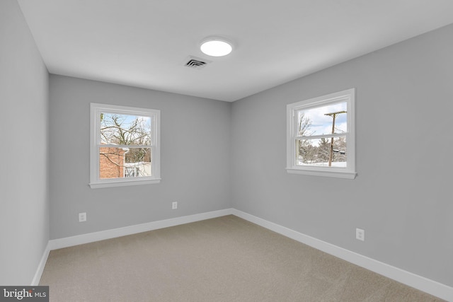 view of carpeted empty room