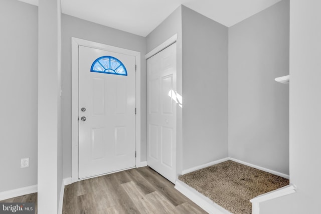 foyer featuring light hardwood / wood-style flooring