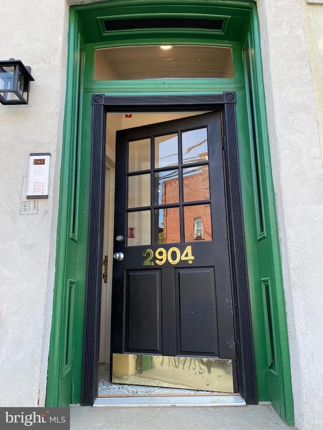 view of doorway to property