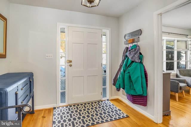 entryway featuring hardwood / wood-style floors