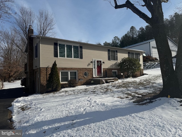 view of split foyer home