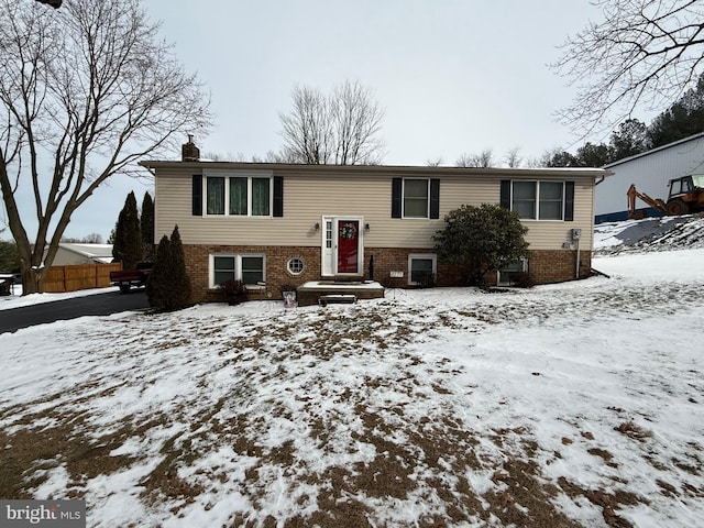 view of split foyer home