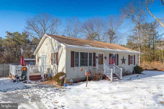 view of front of home