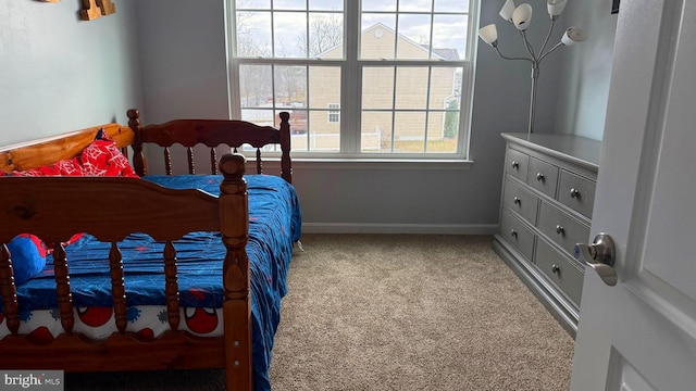 bedroom with carpet flooring