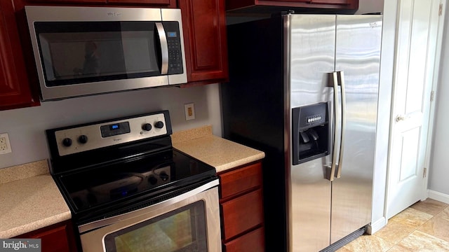 kitchen with appliances with stainless steel finishes