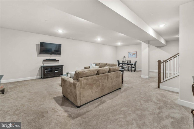 view of carpeted living room