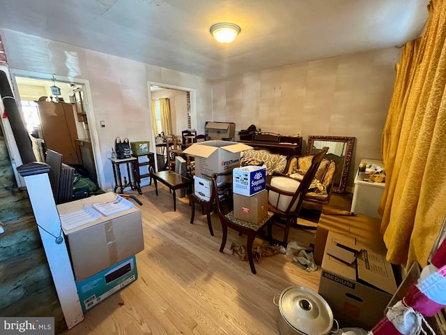 miscellaneous room featuring wood finished floors