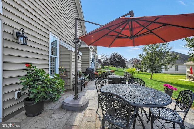 view of patio / terrace featuring grilling area