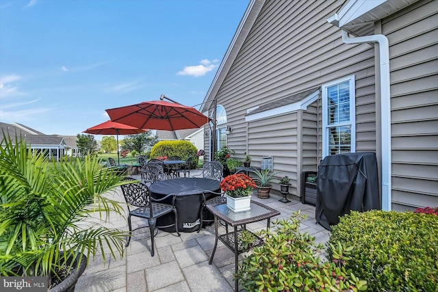 view of patio / terrace with area for grilling