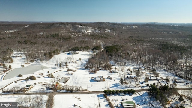 view of snowy aerial view