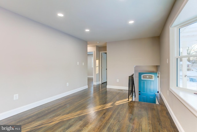 entryway featuring dark hardwood / wood-style flooring