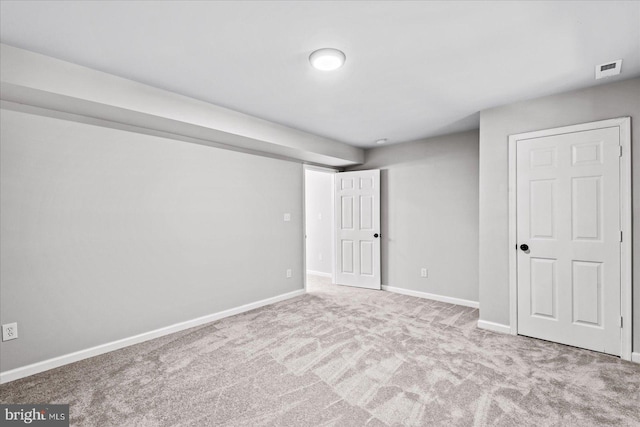 interior space with light colored carpet