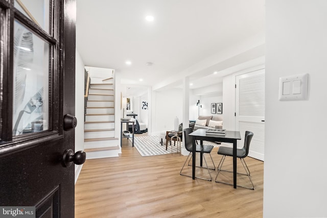 interior space featuring light hardwood / wood-style flooring