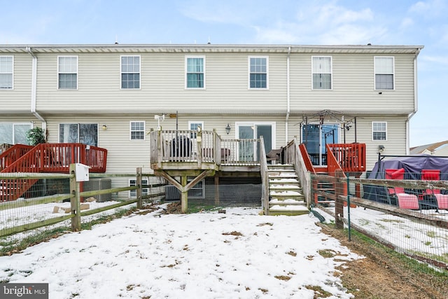 exterior space with a wooden deck