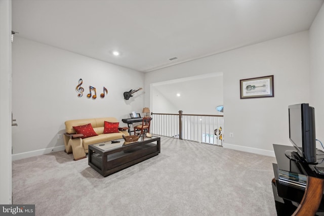 view of carpeted living room