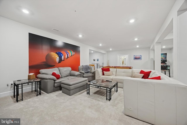 view of carpeted living room