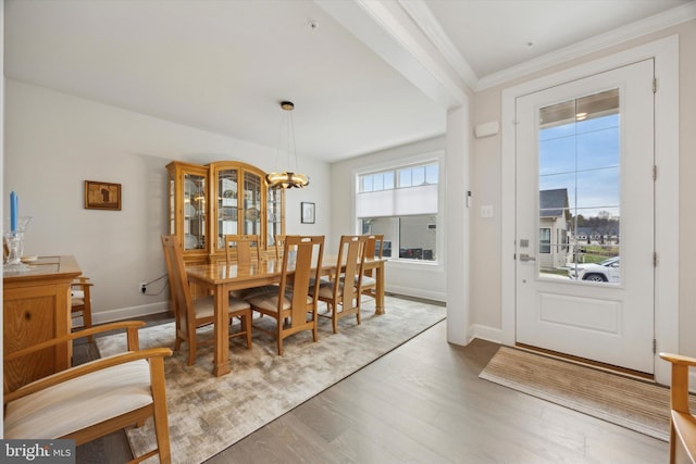 dining room featuring hardwood / wood-style flooring