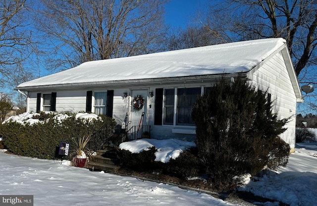 view of front of home