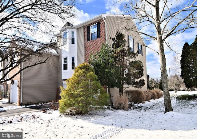 view of snowy exterior