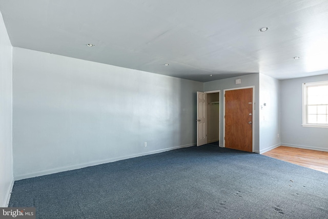 view of carpeted spare room