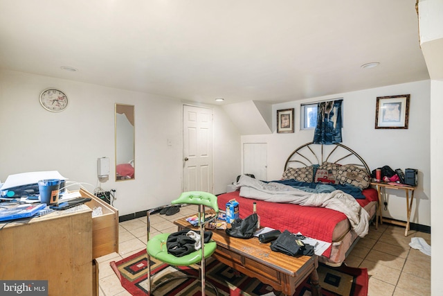 view of tiled bedroom