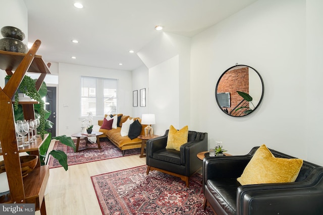 living room featuring hardwood / wood-style flooring