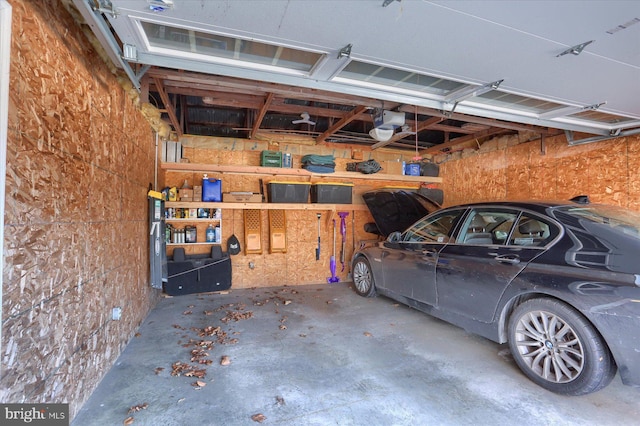 garage featuring a garage door opener