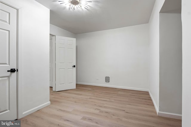 interior space featuring light hardwood / wood-style floors