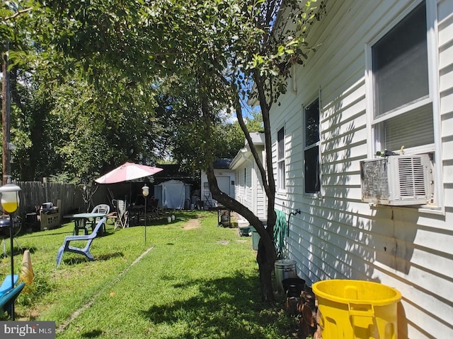 view of yard with cooling unit