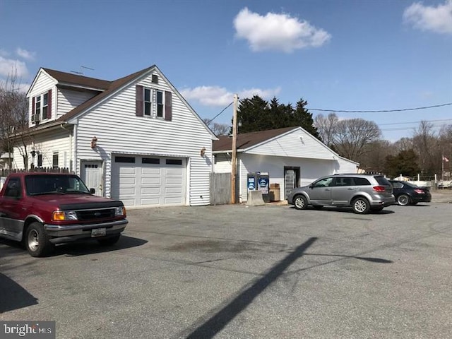 view of home's exterior with a garage